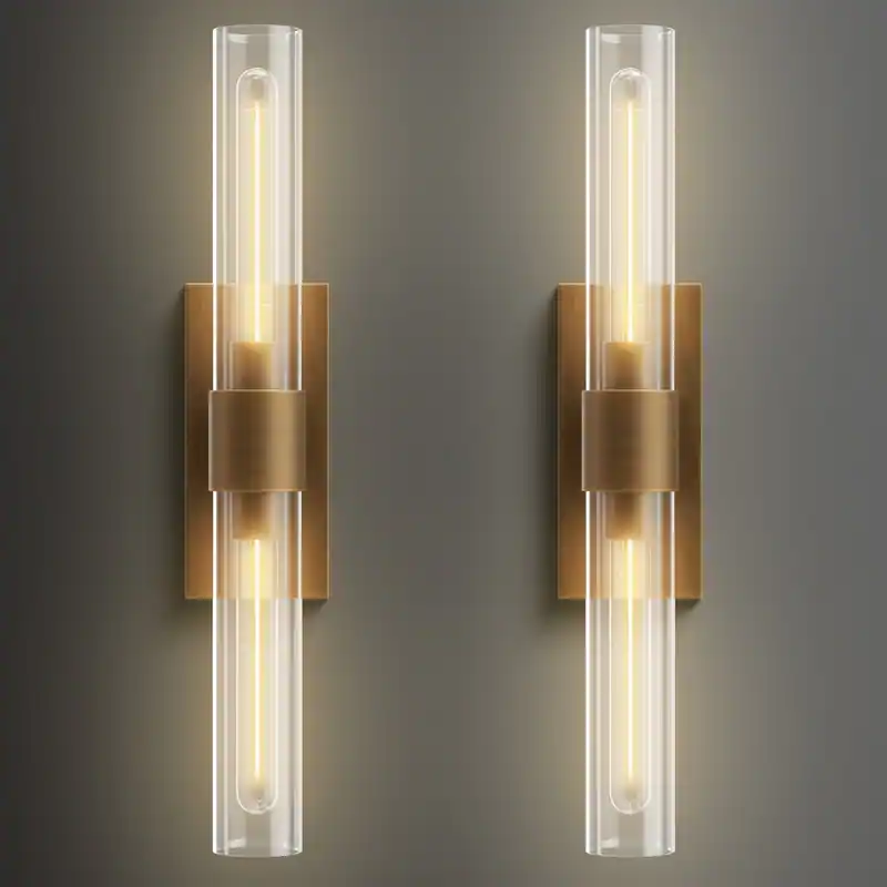 KAYLA Modern Glass Wall Sconces, Indoor Wall Lighting Wall Light Fixtures
