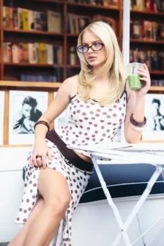 Polka Dot Contrast Binding Vest Top